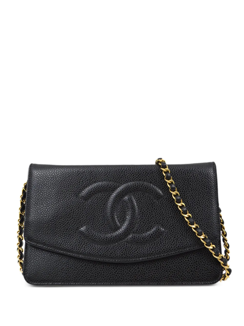 Chanel Pre Owned 2000 Cc Stitch Wallet On Chain