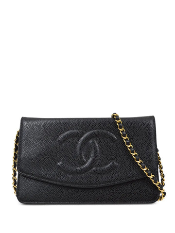 Chanel Pre Owned 2000 Cc Stitch Wallet On Chain