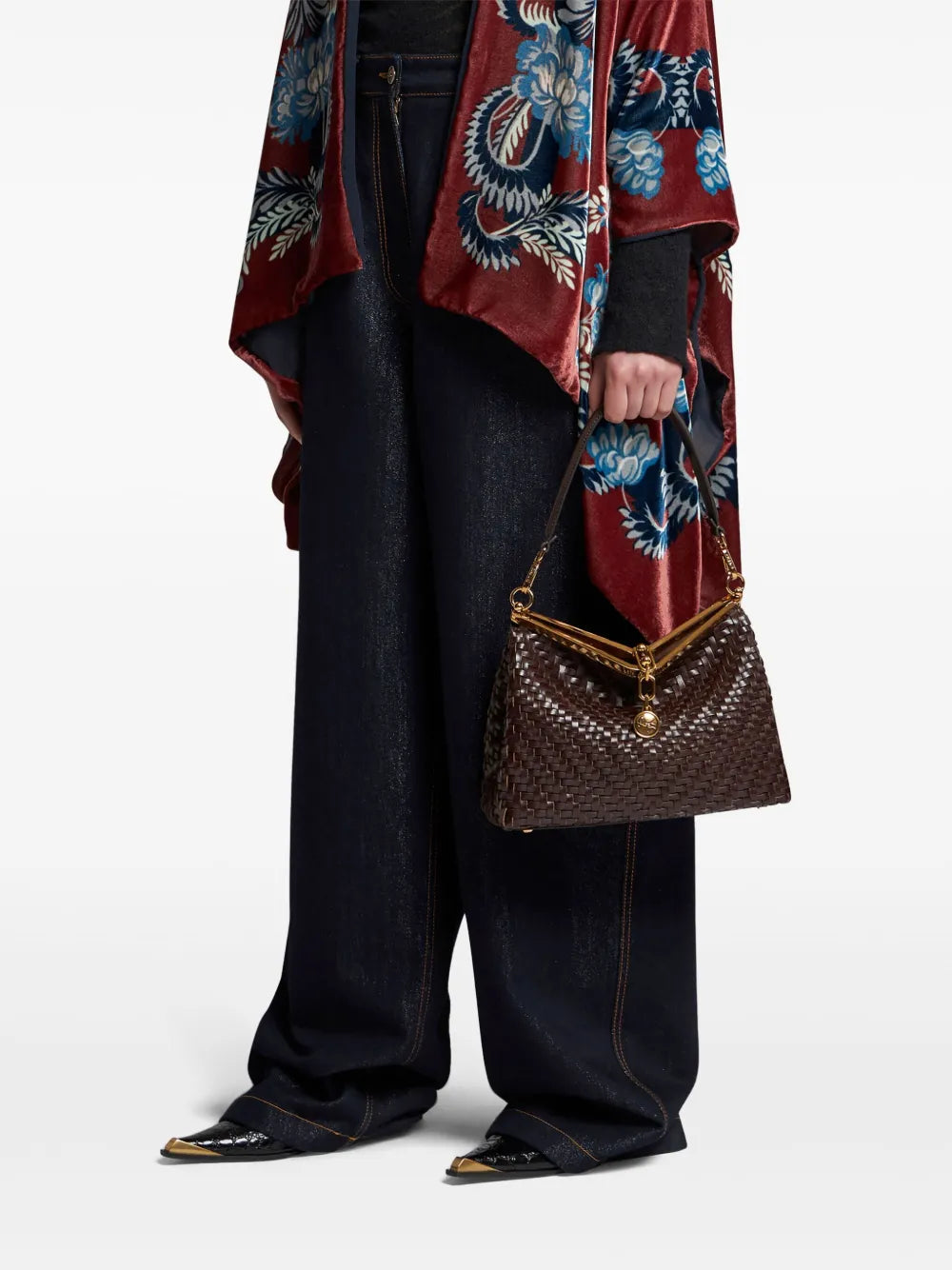 Etro Medium Woven Vela Shoulder Bag