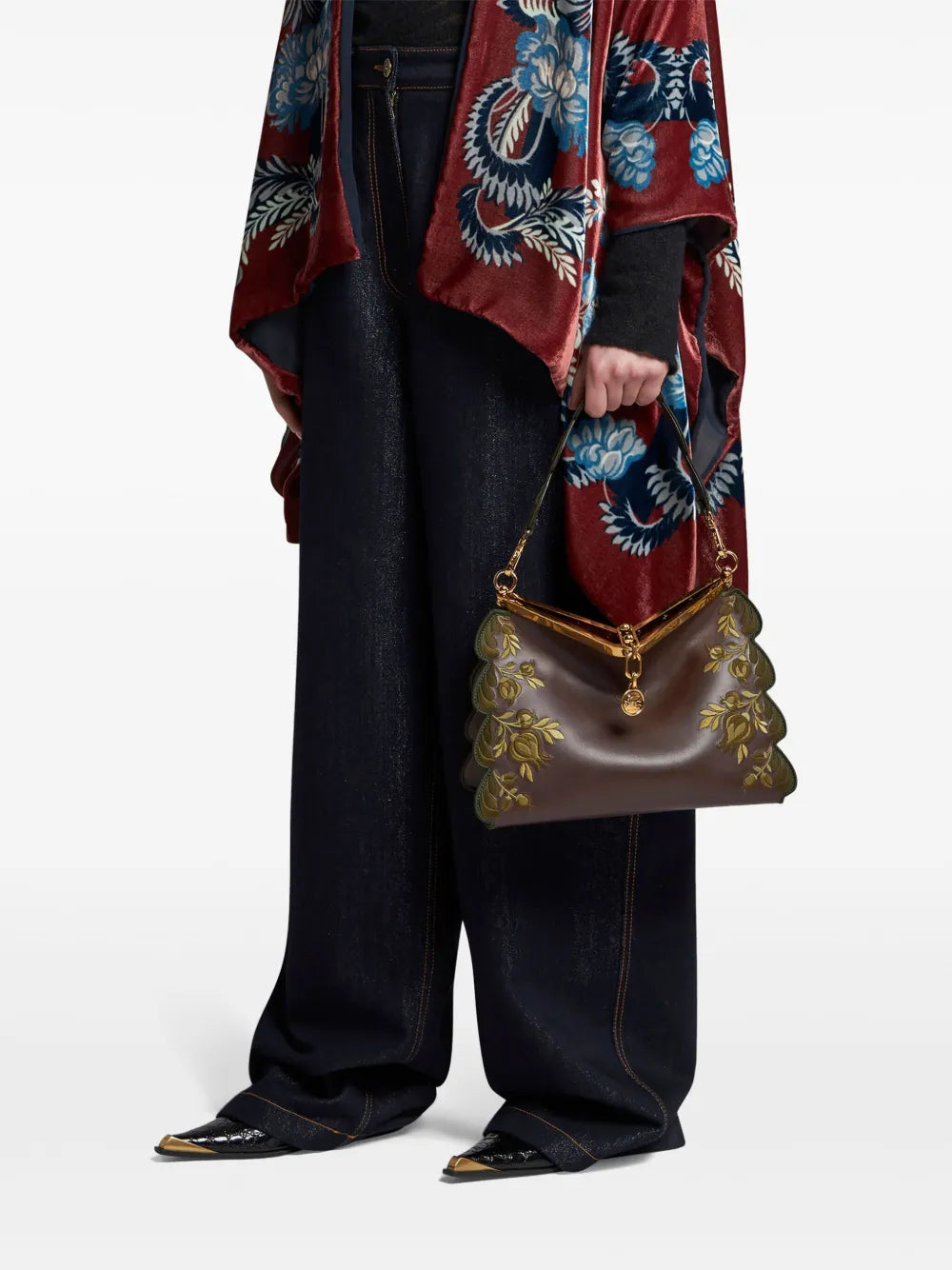 Etro Medium Embroidered Vela Shoulder Bag