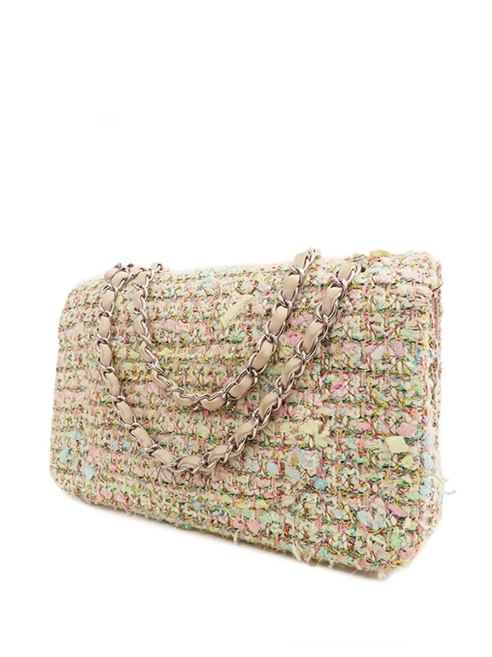 Chanel Pre Owned 2004 2005 Medium Classic Tweed Double Flap Shoulder Bag