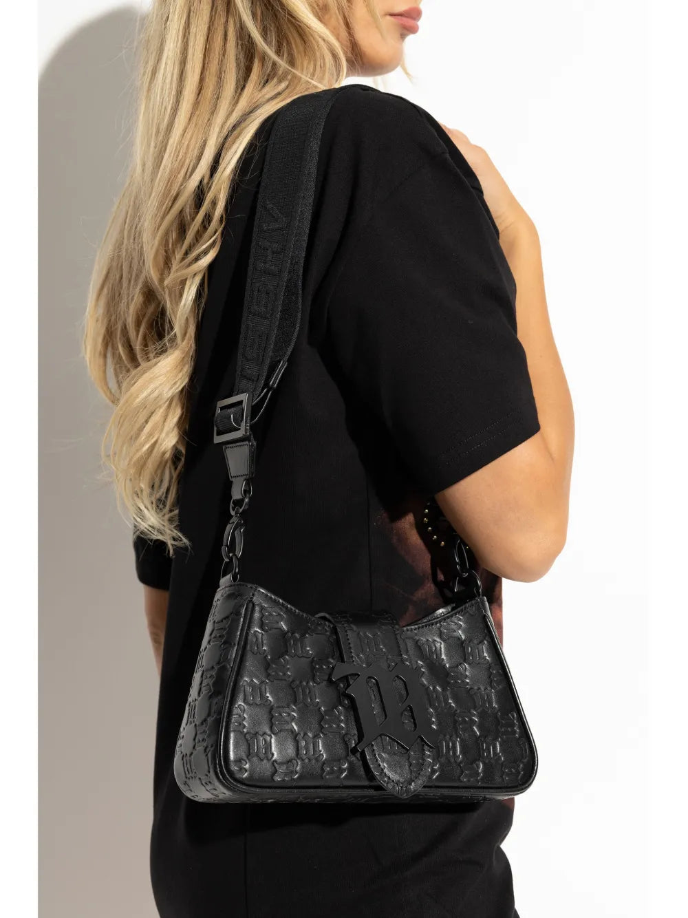 Misbhv Embossed Leather Shoulder Bag