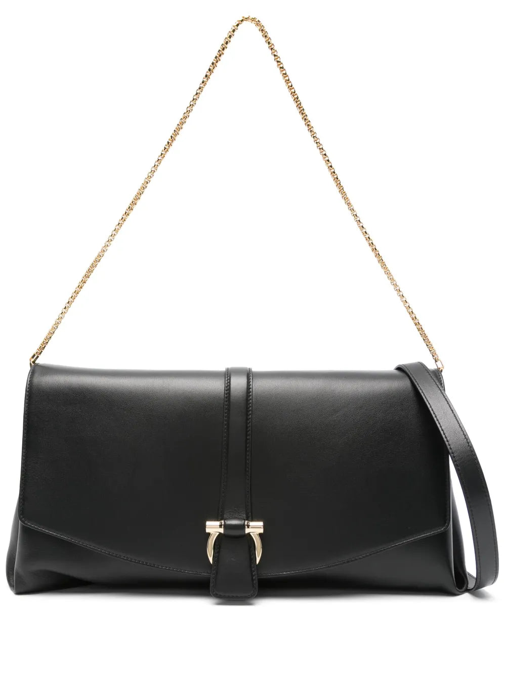 Ferragamo Gancini Buckle Shoulder Bag
