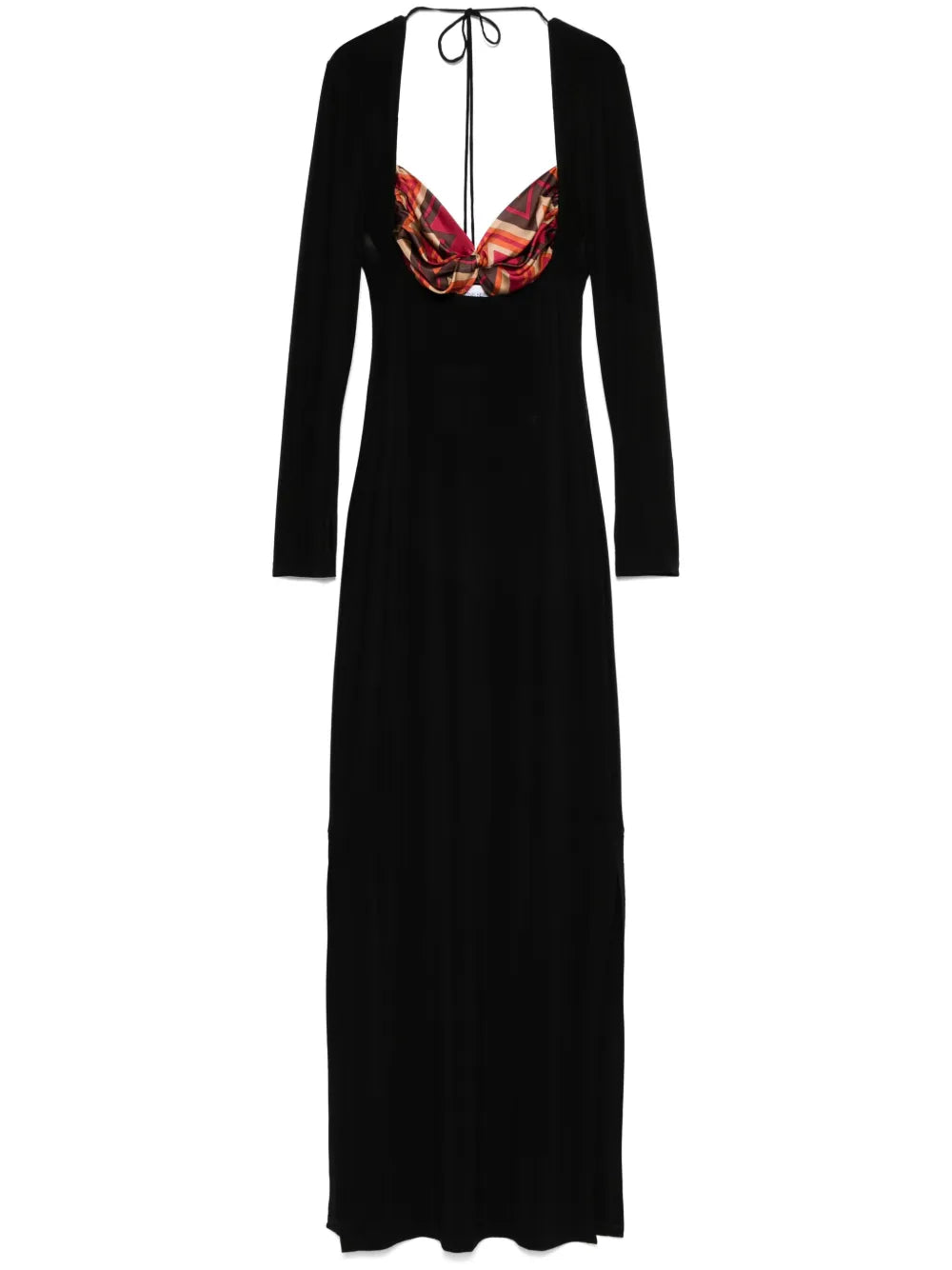 Marine Serre Scarf Detailing Maxi Dress
