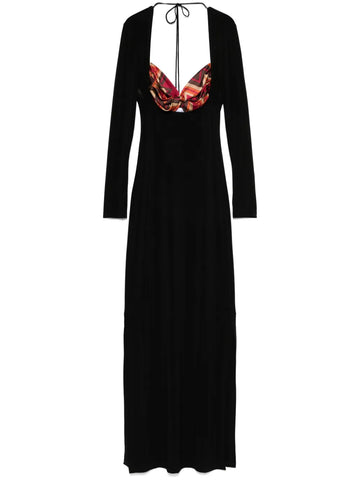 Marine Serre Scarf Detailing Maxi Dress