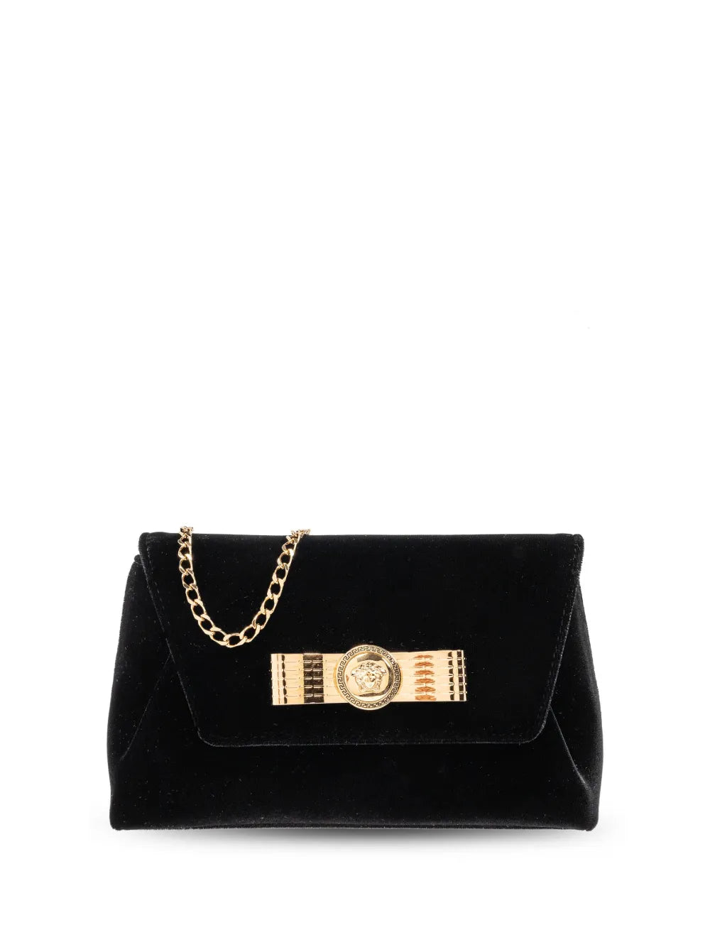 Versace Medusa Head Velvet Shoulder Bag