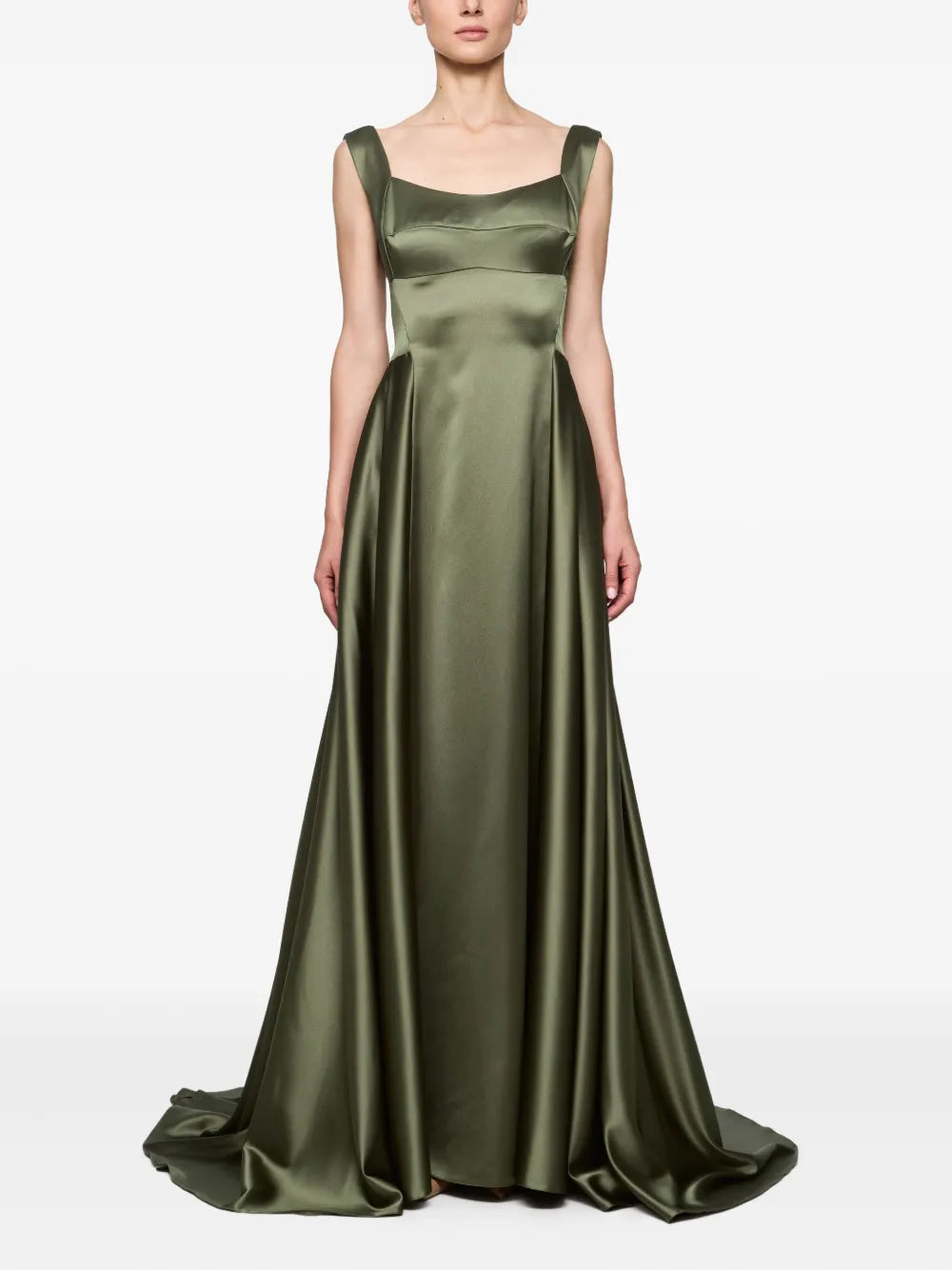 Atu Body Couture V Back Satin Gown