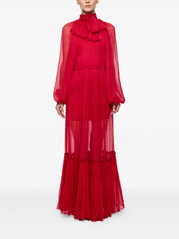 Atu Body Couture Pleat Detail Maxi Dress