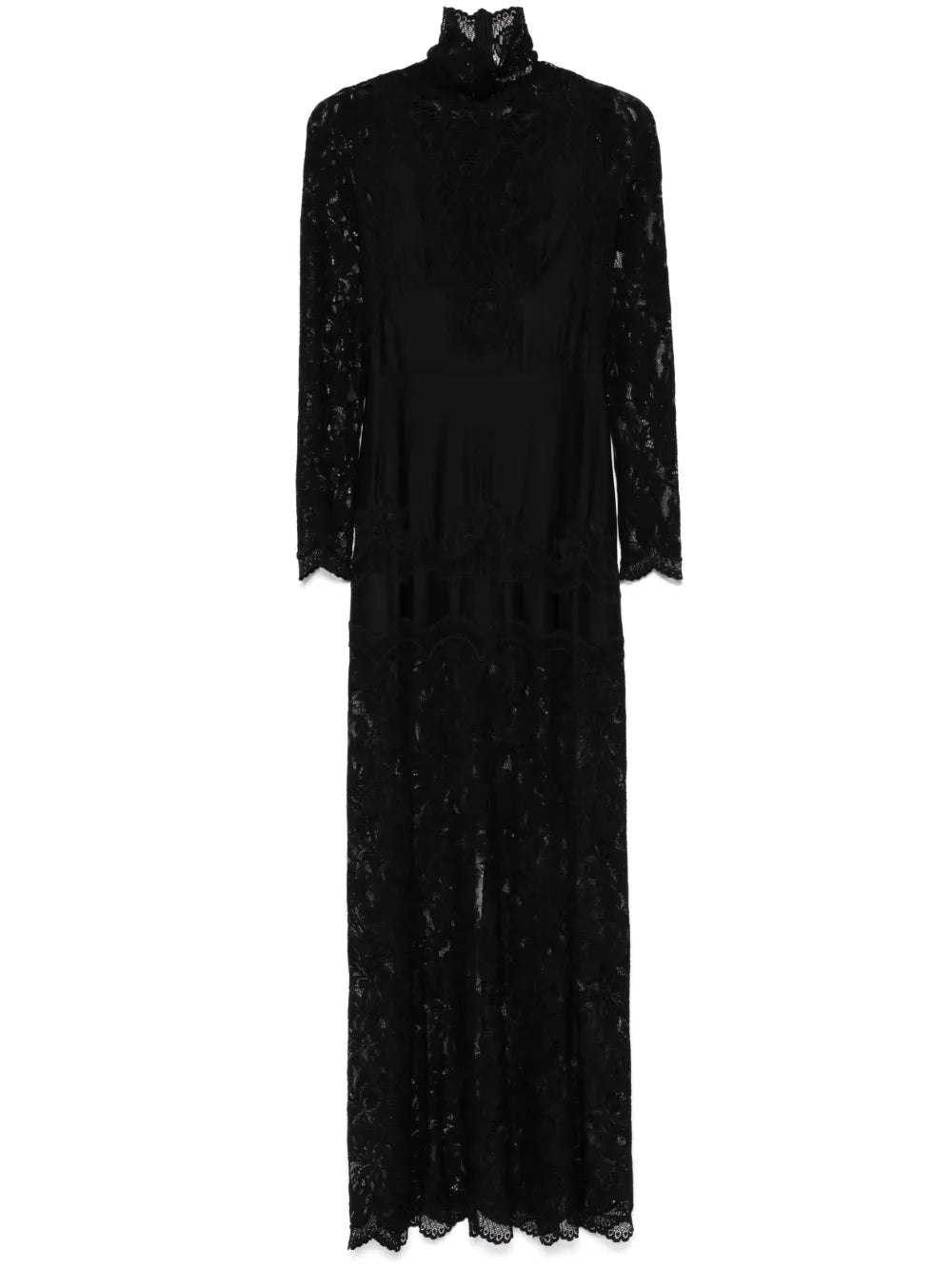 Rabanne Floral Lace Applique Maxi Dress