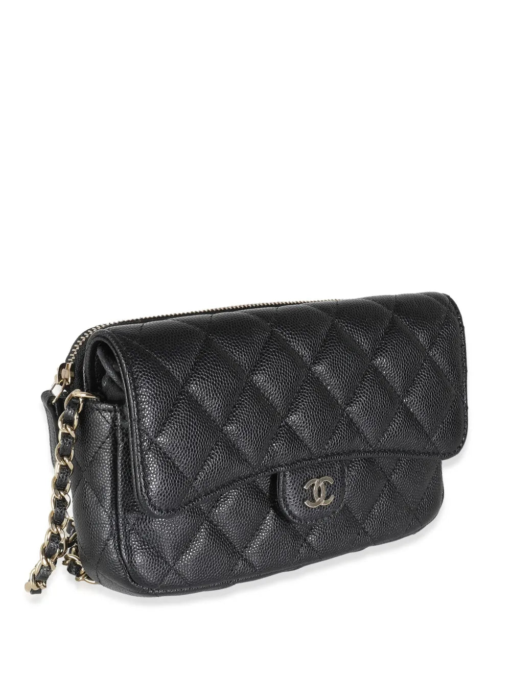 Chanel Pre Owned Diamond Quilted Phone Holder