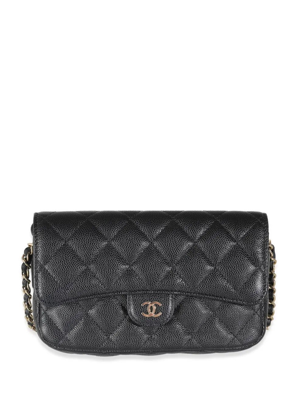 Chanel Pre Owned Diamond Quilted Phone Holder