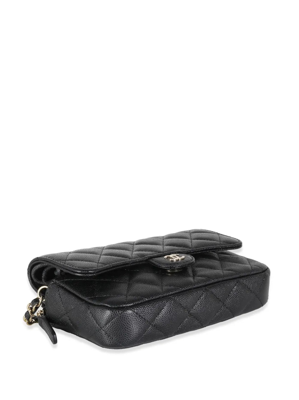 Chanel Pre Owned Diamond Quilted Phone Holder