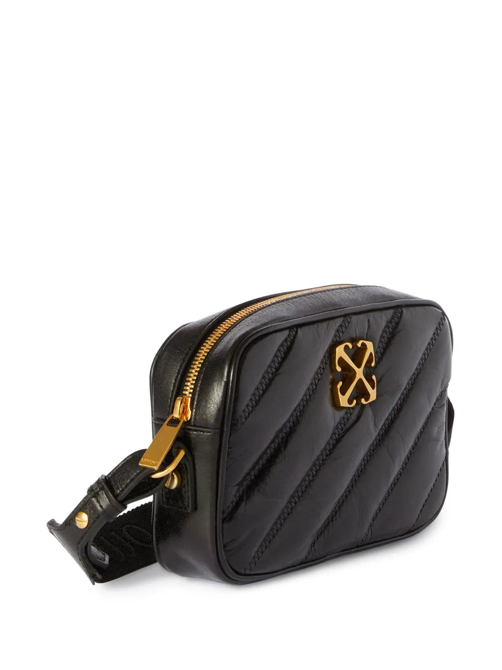 Off White Quilted Camera Bag