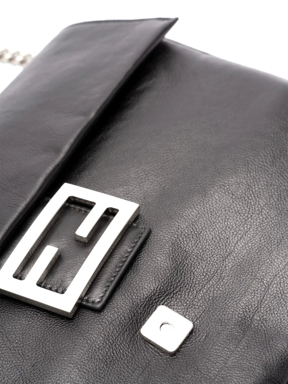 Fendi Leather Baguette Shoulder Bag