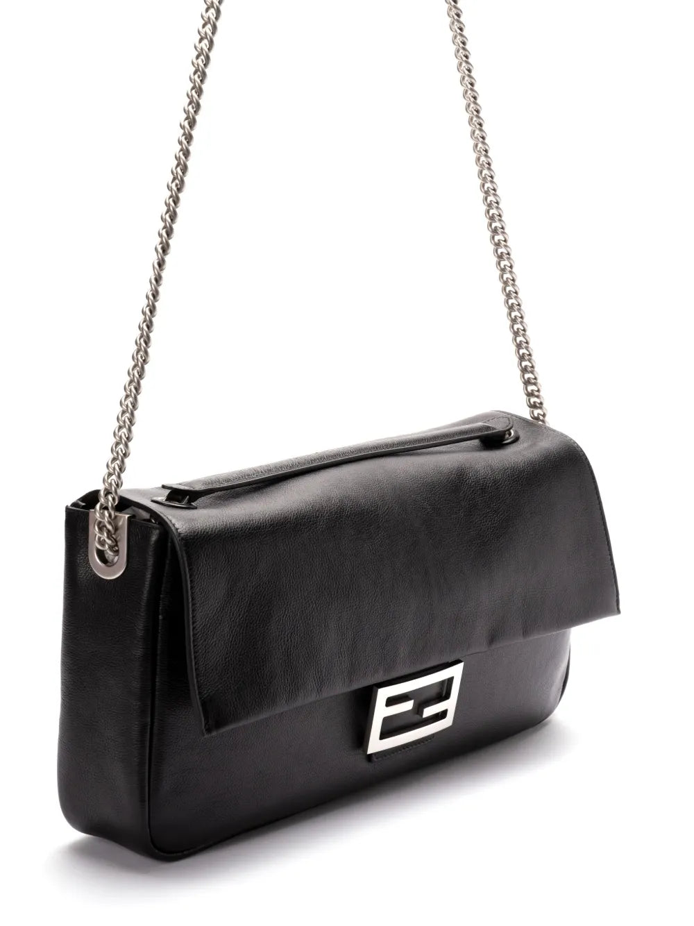 Fendi Leather Baguette Shoulder Bag