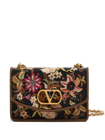 Valentino Garavani Vain Embroidered Shoulder Bag