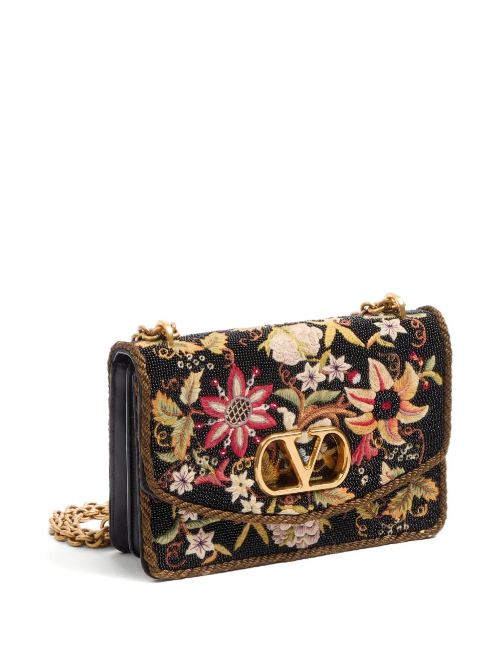 Valentino Garavani Vain Embroidered Shoulder Bag