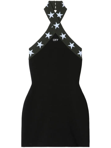 Off White Star Mini Dress