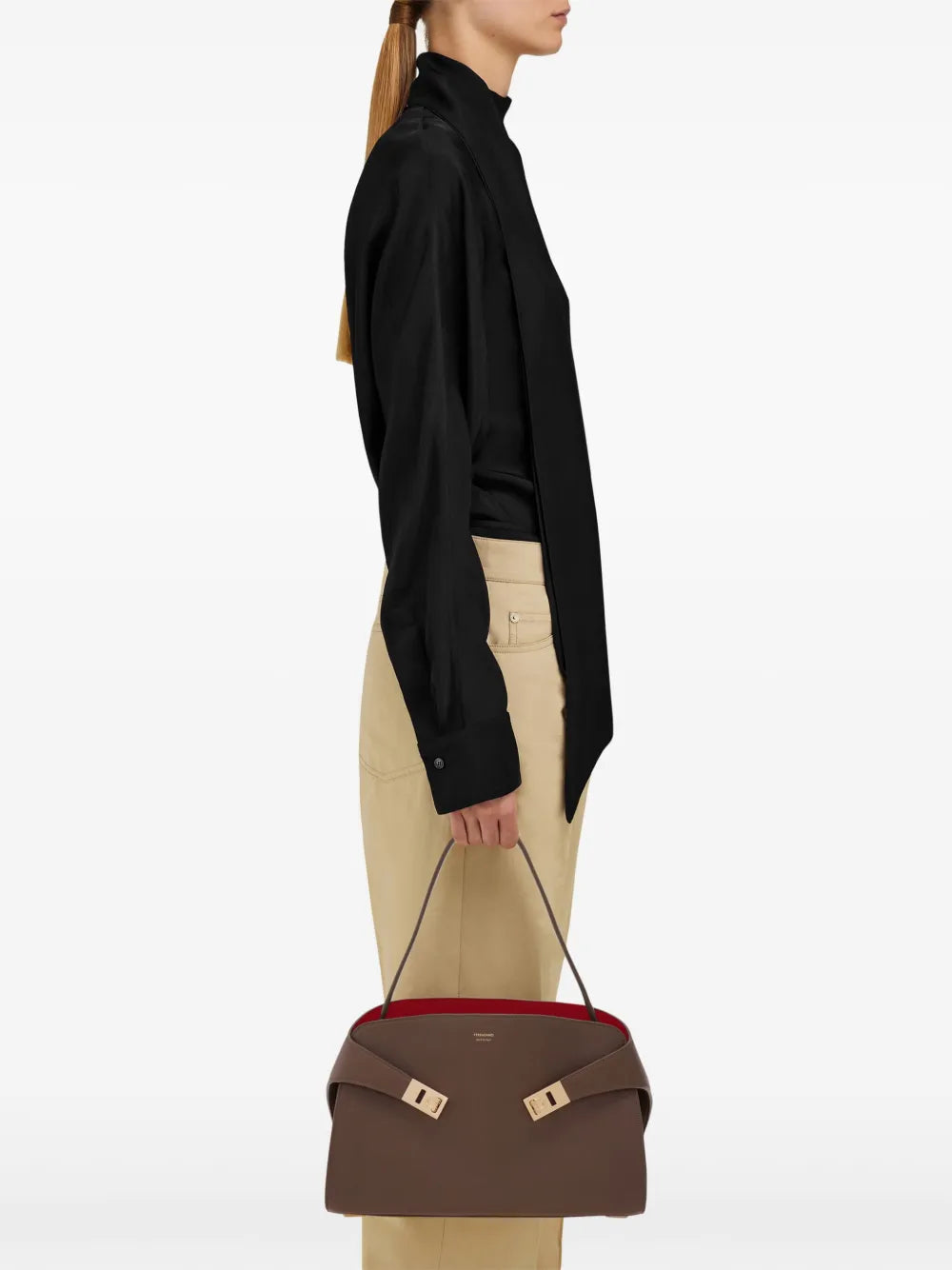 Ferragamo Small Hug Soft Shoulder Bag