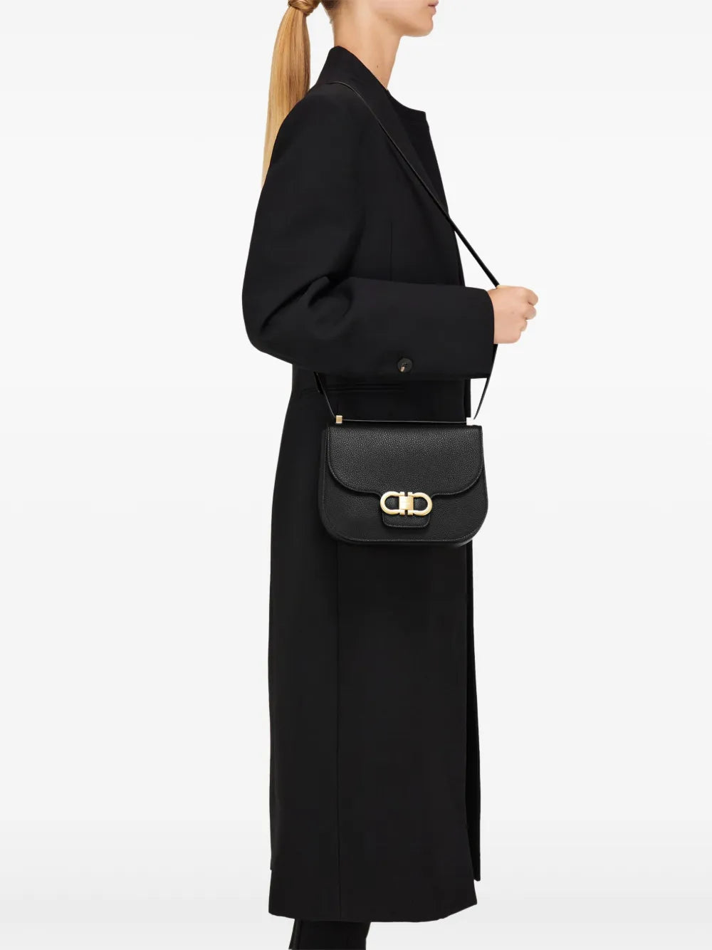 Ferragamo Double Gancini Shoulder Bag