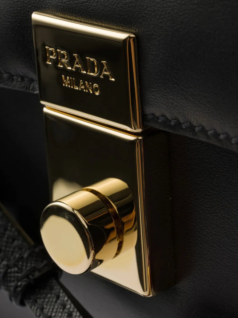 Prada Small Soft Sound Leather Shoulder Bag