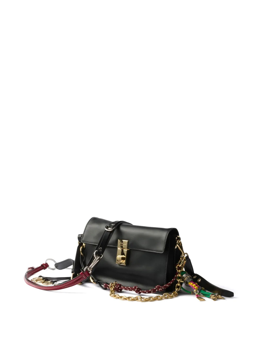 Prada Small Soft Sound Leather Shoulder Bag