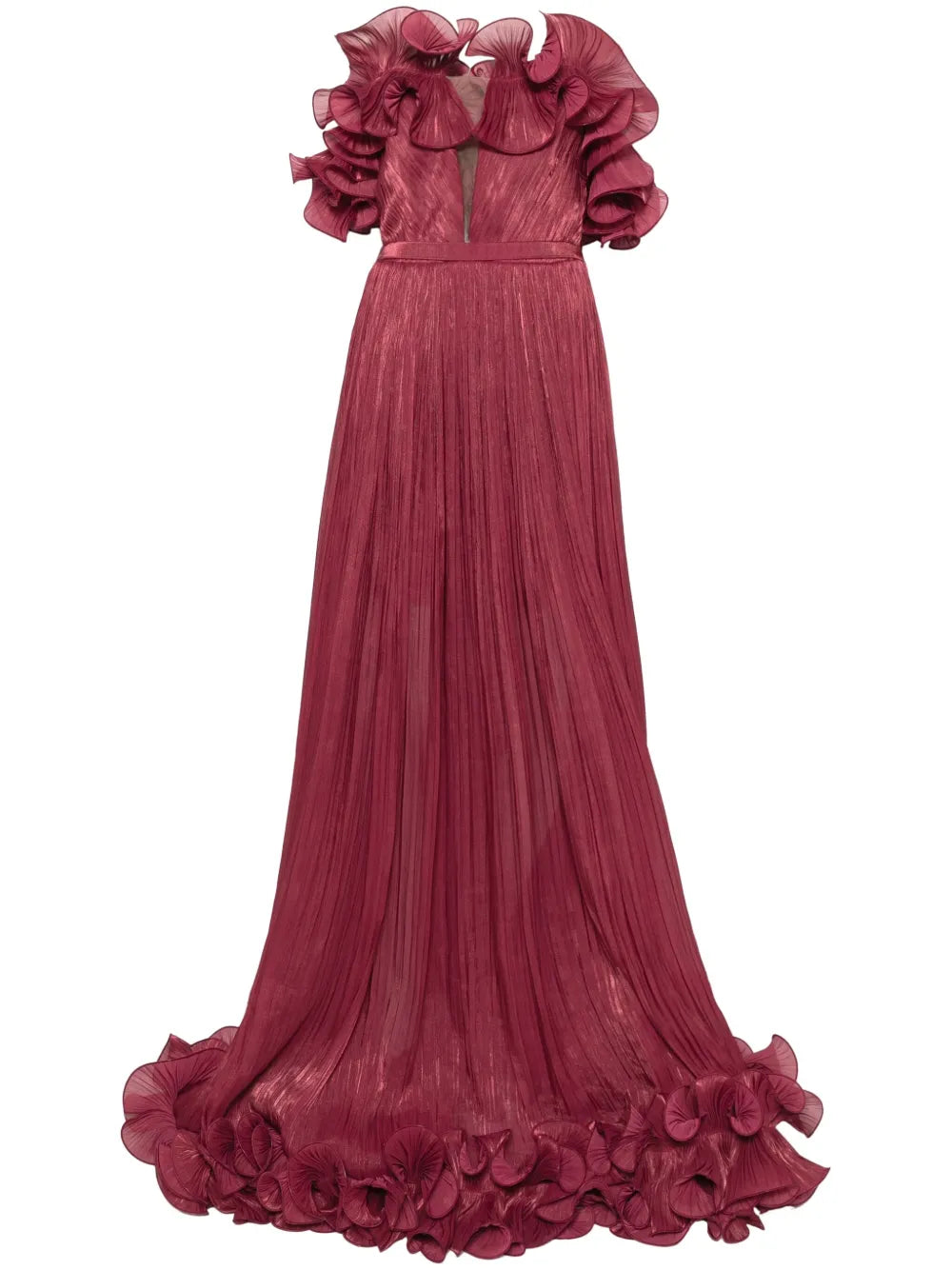 Ana Radu Ruffle Trim Gown