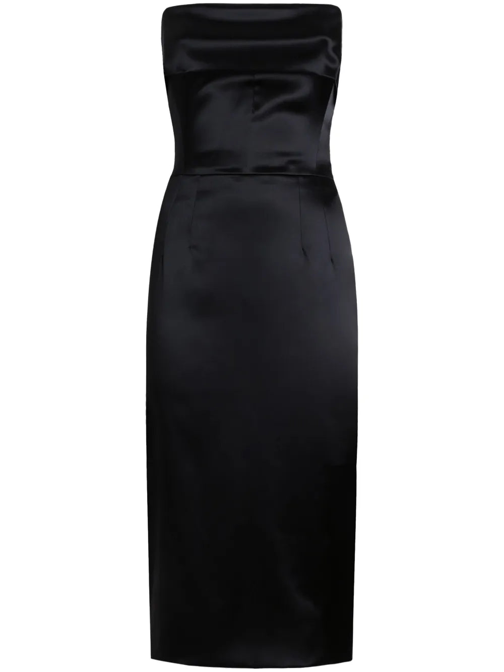 Dolce Gabbana Dna Satin Finish Midi Dress