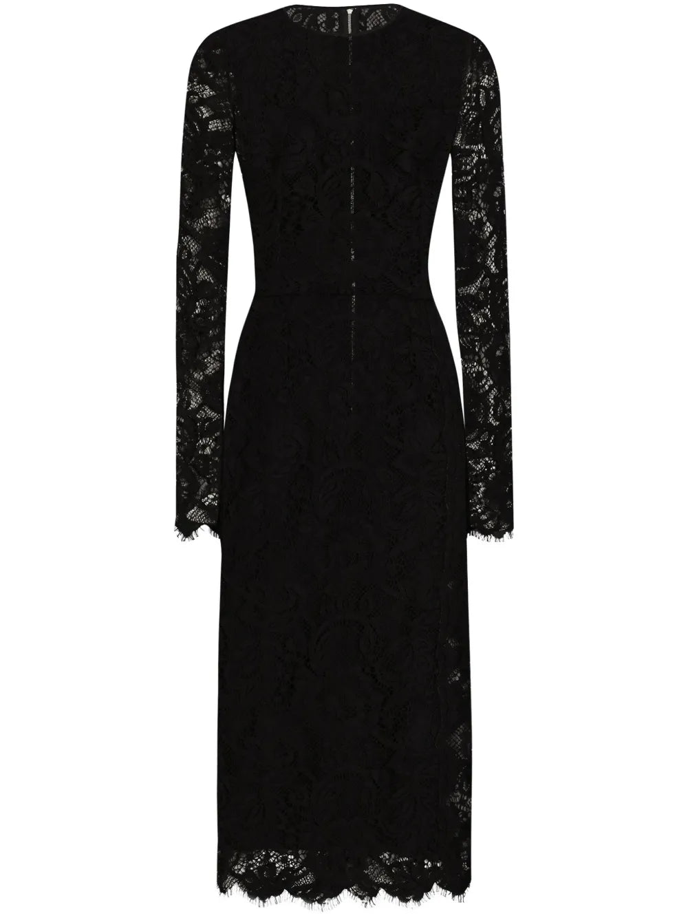 Dolce Gabbana Floral Lace Midi Dress