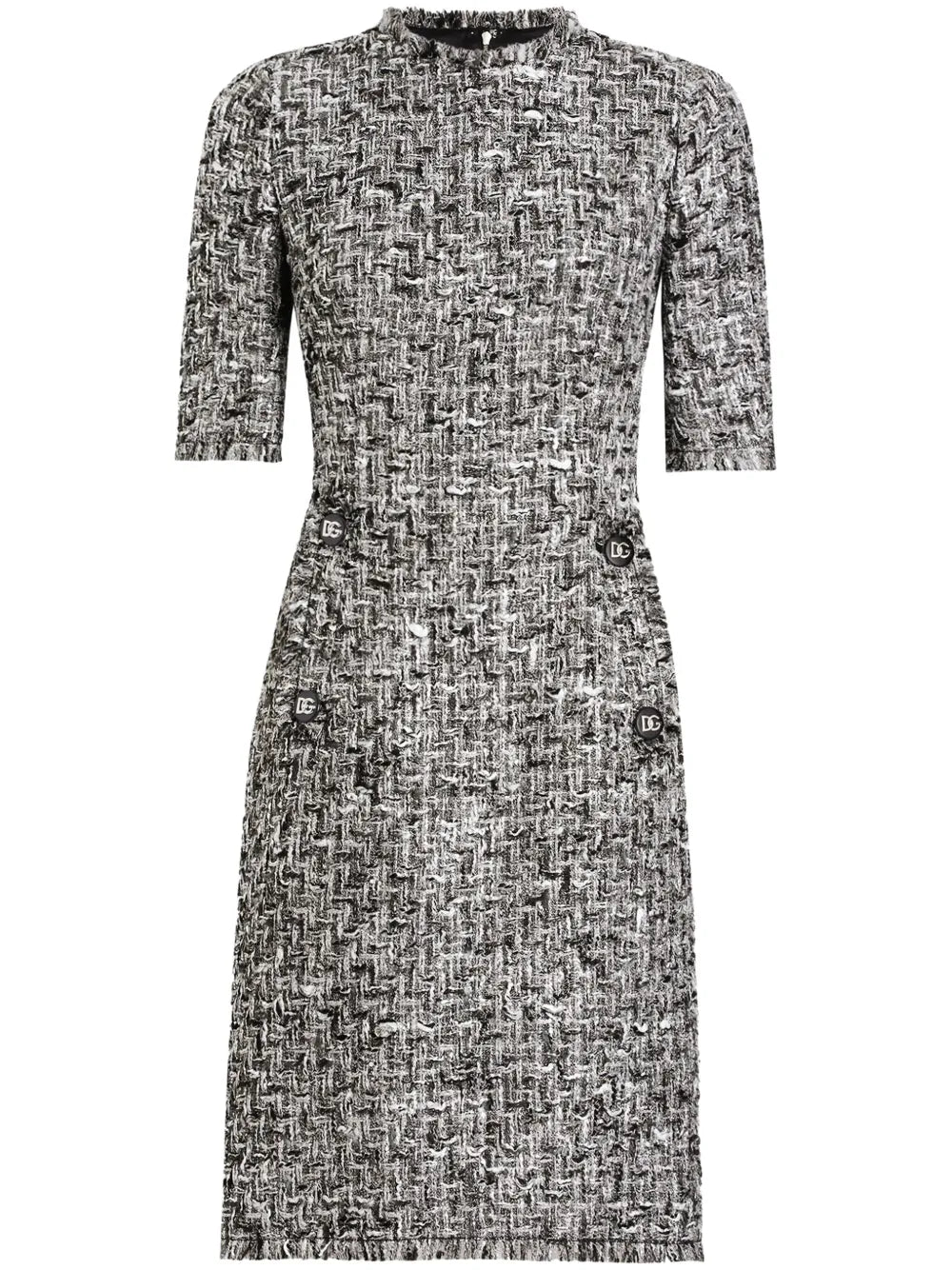 Dolce Gabbana Tweed Midi Dress