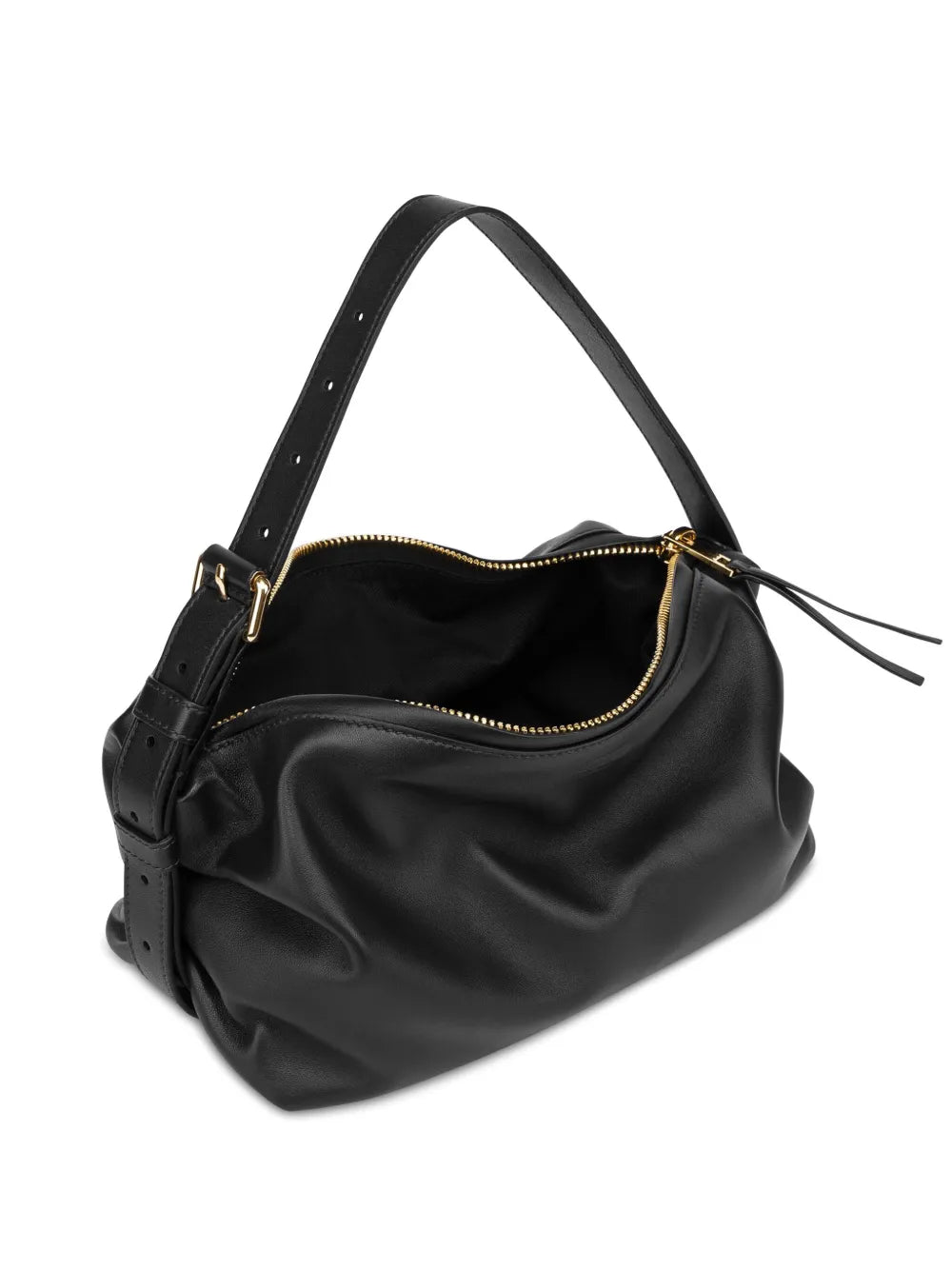 Moschino Tie Me Leather Shoulder Bag