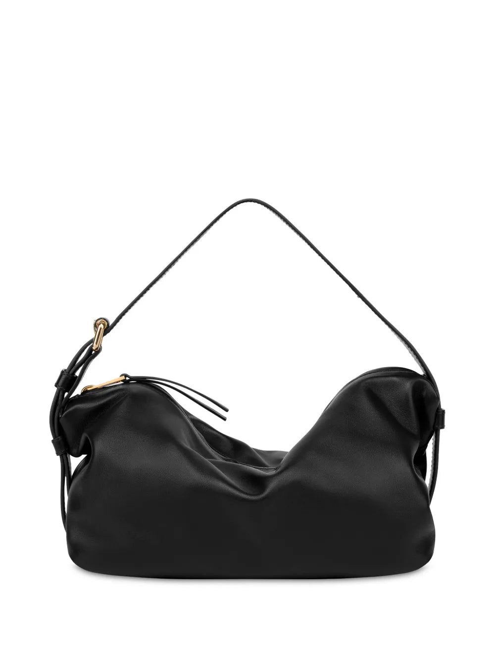 Moschino Tie Me Leather Shoulder Bag