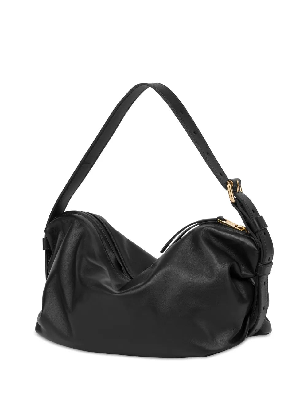 Moschino Tie Me Leather Shoulder Bag