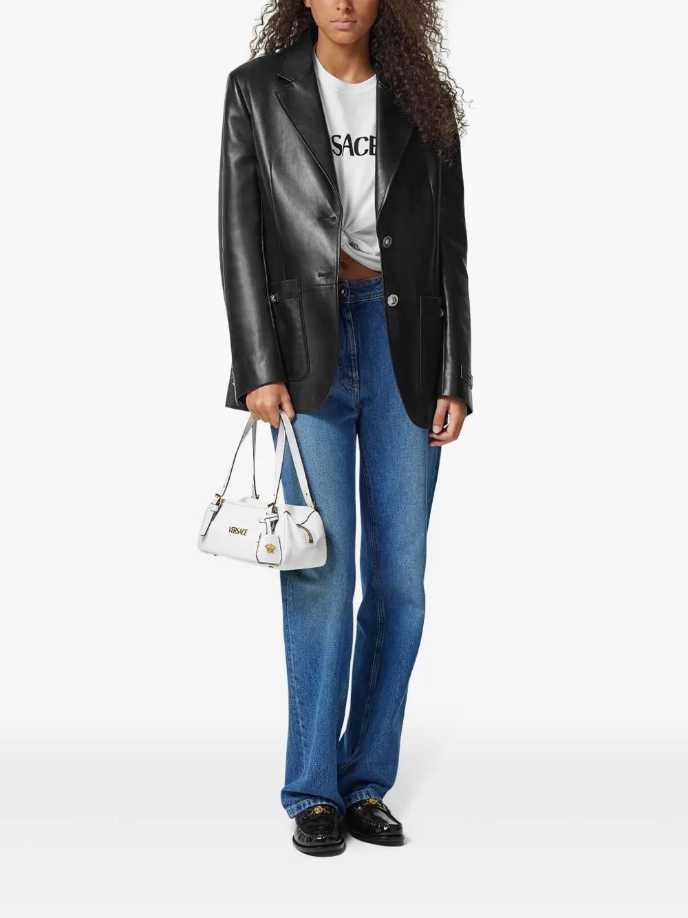 Versace Tag Bowling Shoulder Bag