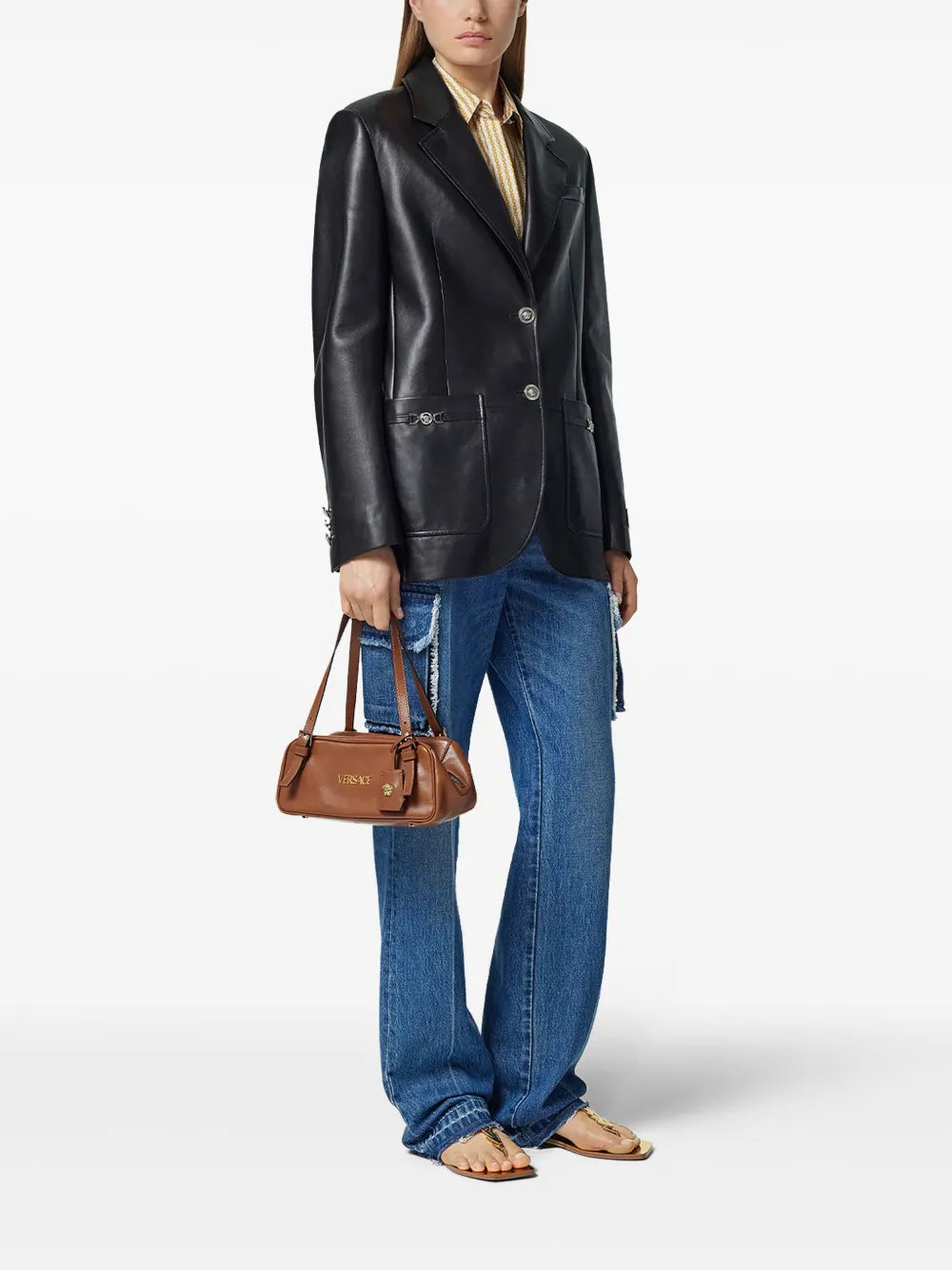 Versace Tag Bowling Shoulder Bag