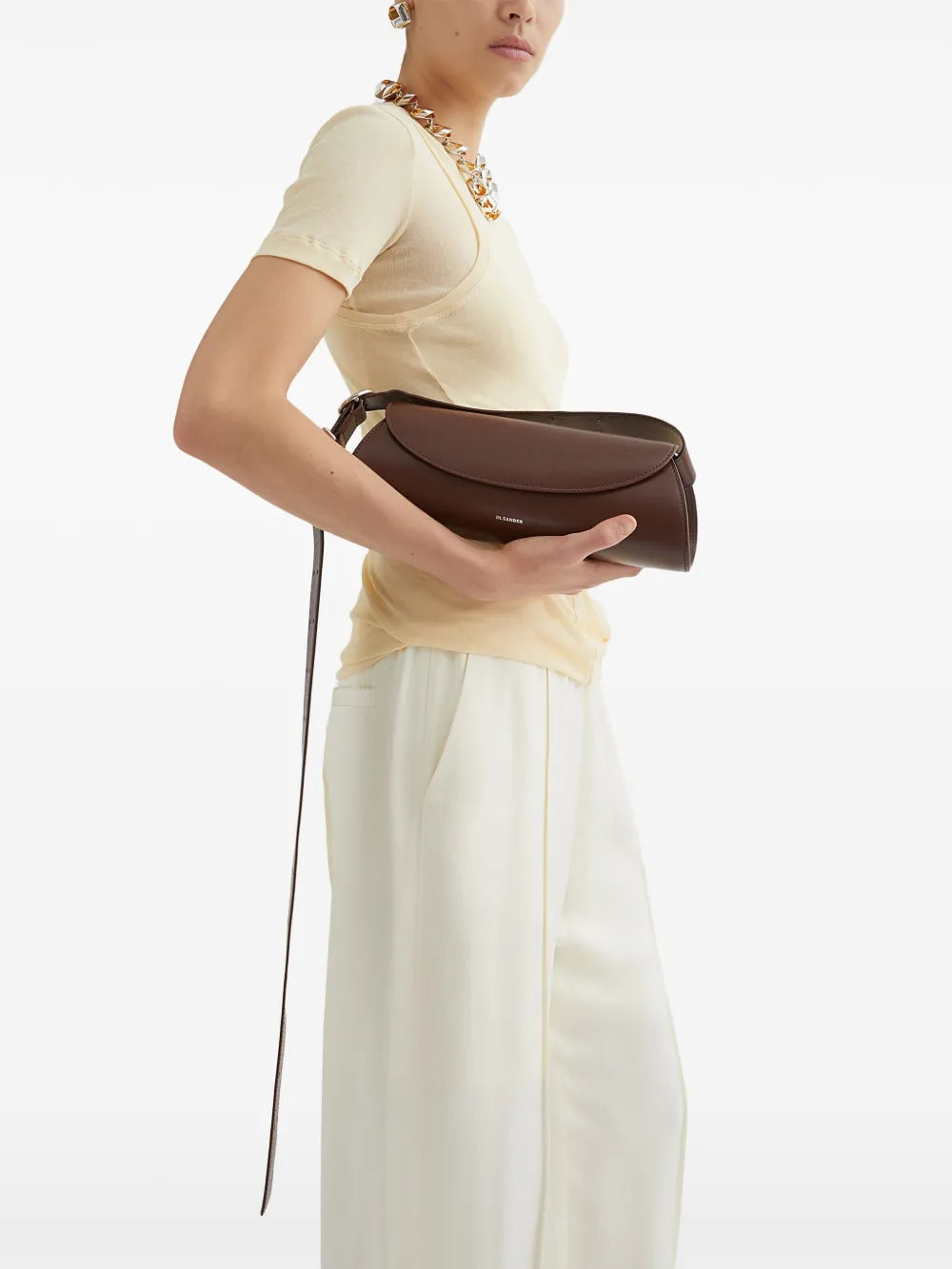 Jil Sander Small Cannolo Iconic Line Shoulder Bag