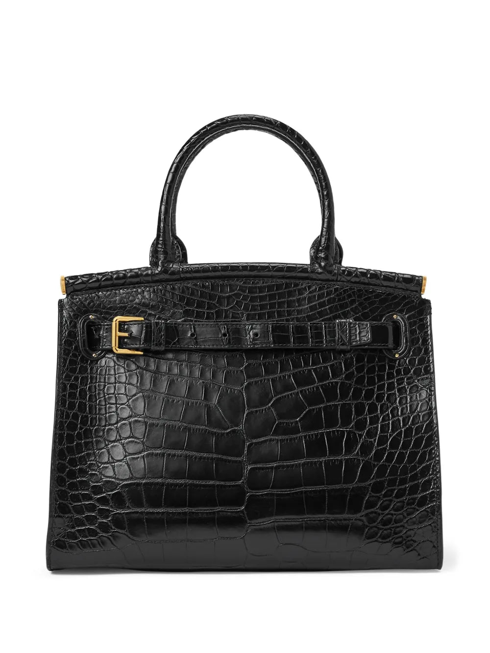 Ralph Lauren Collection Medium Caiman Shoulder Bag