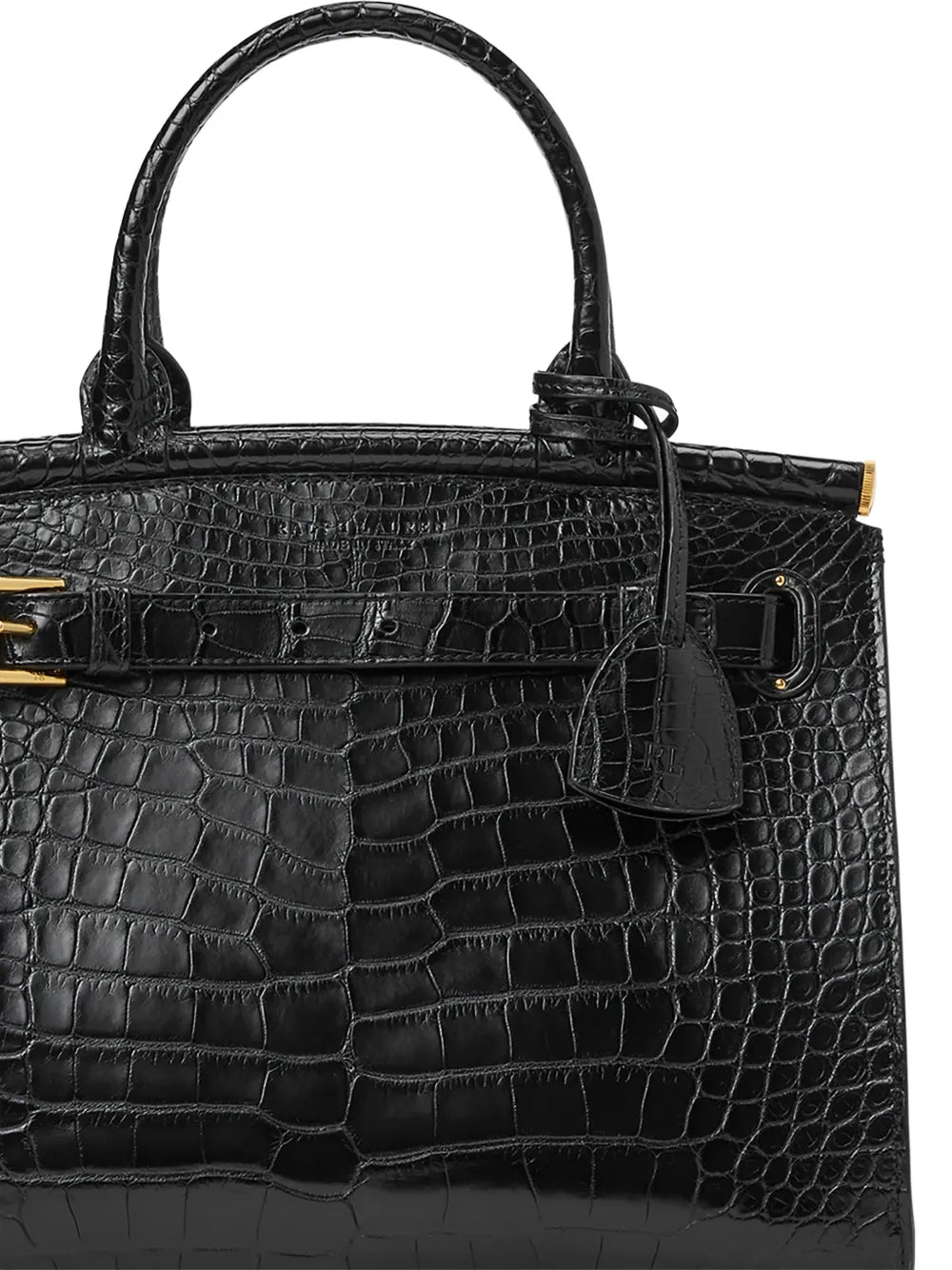 Ralph Lauren Collection Medium Caiman Shoulder Bag