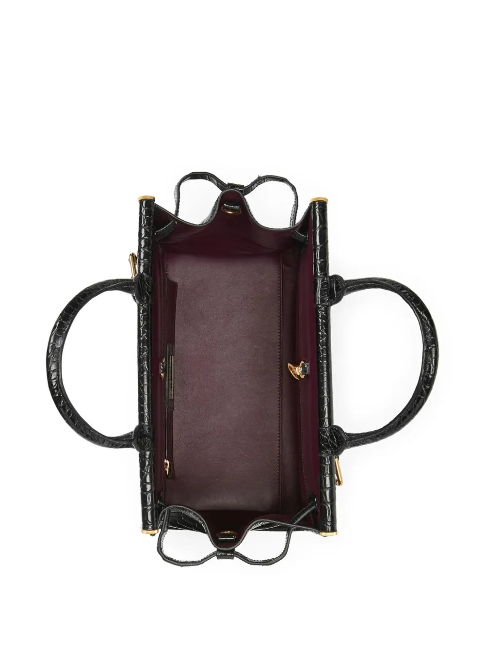 Ralph Lauren Collection Medium Caiman Shoulder Bag