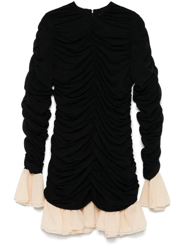 Rotate Birger Christensen Ruched Long Sleeve Mini Dress