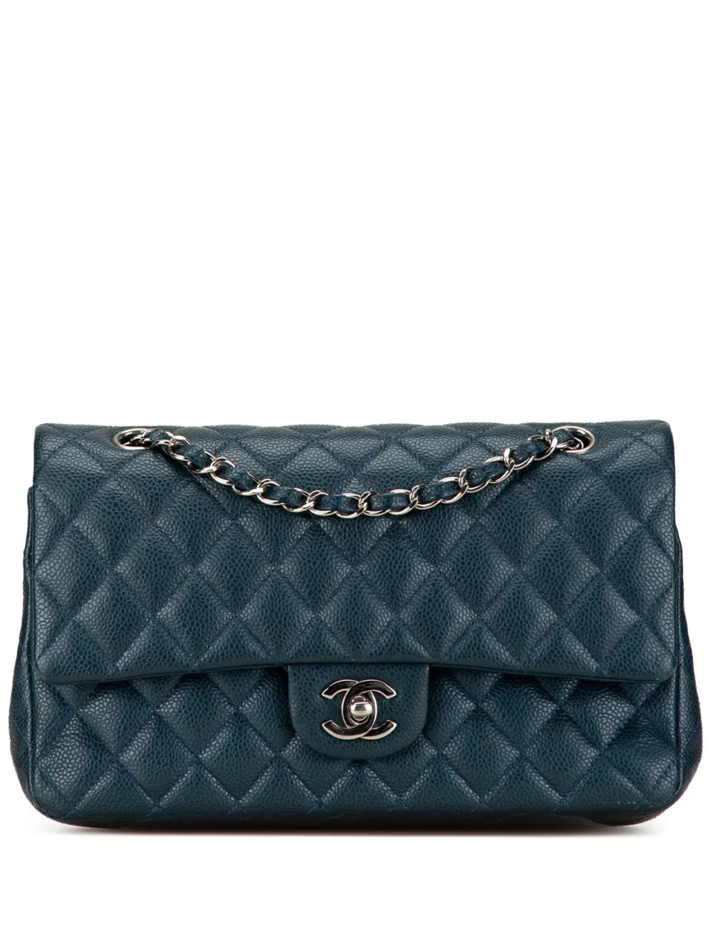 Chanel Pre Owned 2014 2015 Medium Classic Caviar Double Flap Shoulder Bag