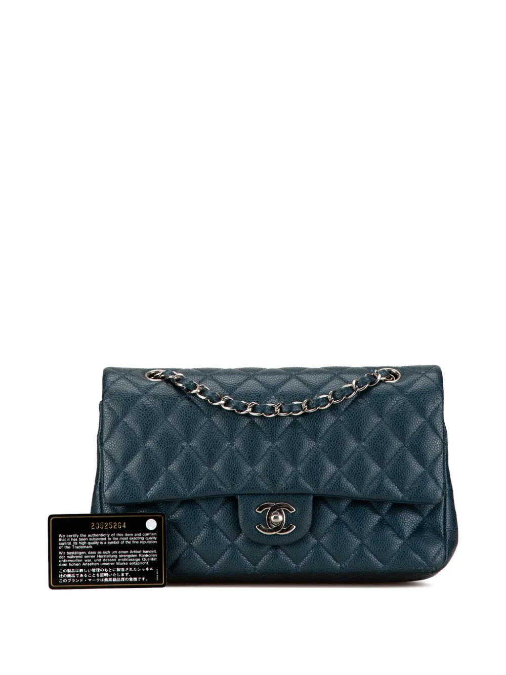 Chanel Pre Owned 2014 2015 Medium Classic Caviar Double Flap Shoulder Bag