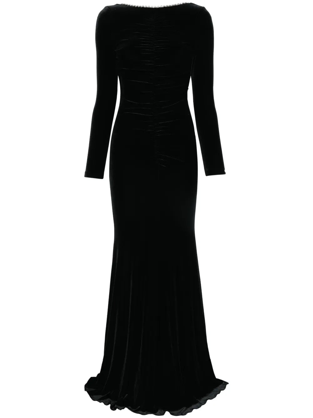 Nissa Velvet Backless Maxi Dress