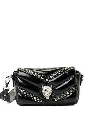 Plein Sport Small Cady Quilted Flap Shoulder Bag