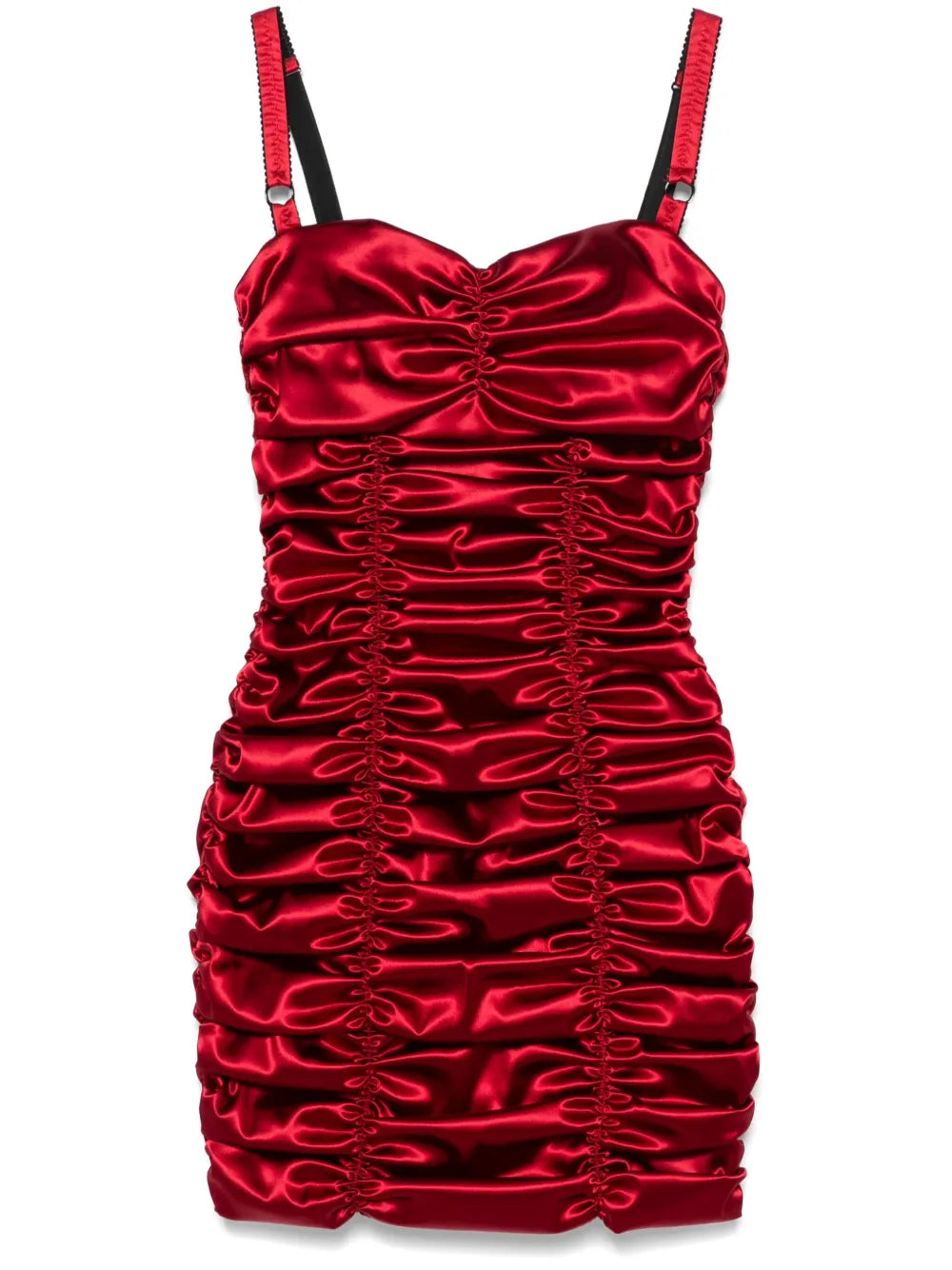 Dolce Gabbana Draped Satin Minidress