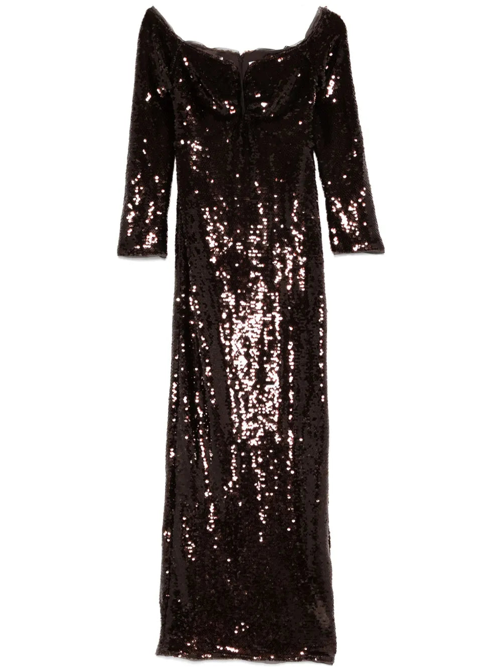Self Portrait Sequin Off Shoulder Maxi Dress