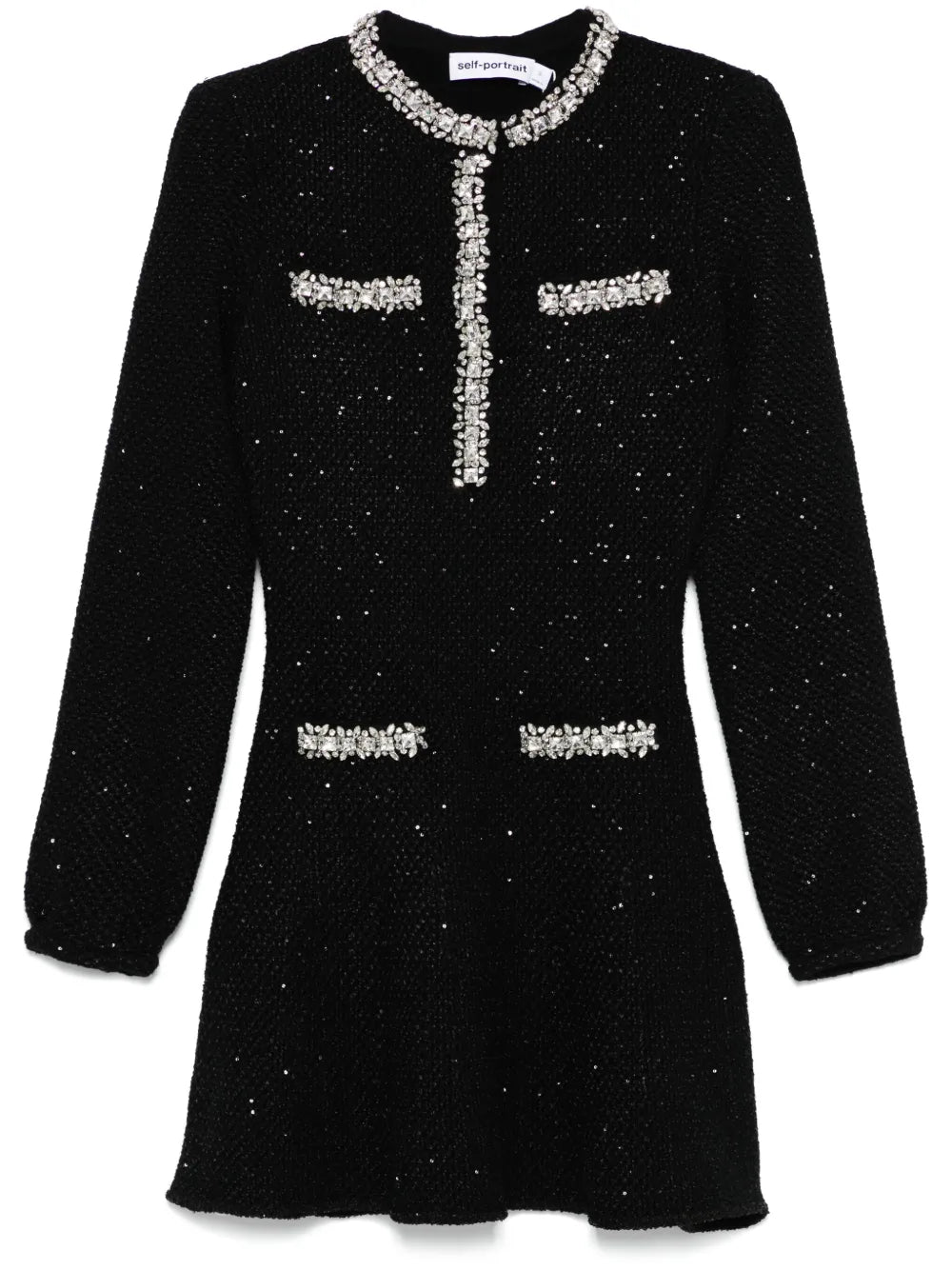 Self Portrait Sequin Knit Mini Dress