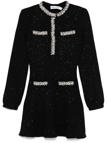 Self Portrait Sequin Knit Mini Dress