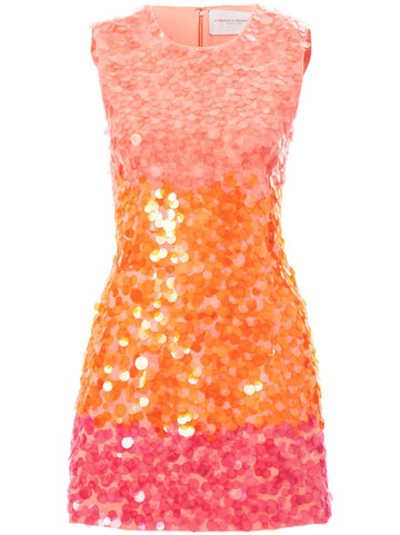 Carolina Herrera Ombre Paillette Mini Dress
