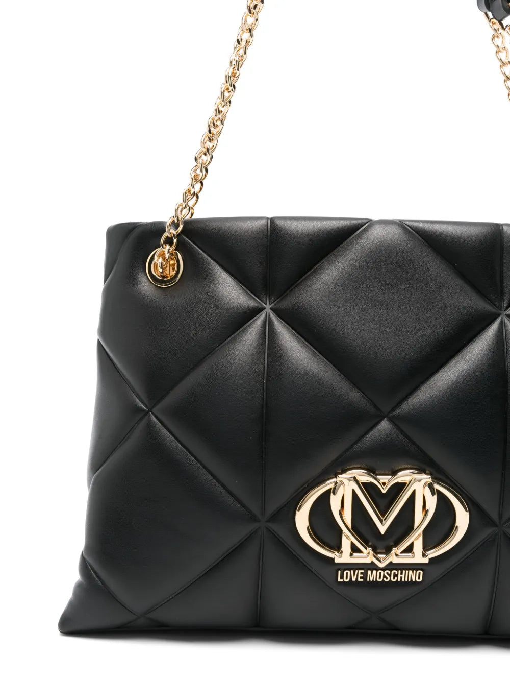 Love Moschino Logo Plaque Shoulder Bag